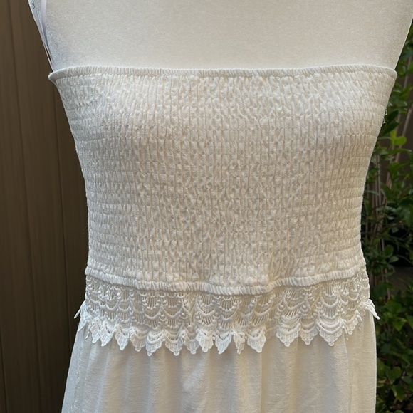Lulus Mediterranean Moments White Lace Strapless Tiered Maxi Dress  XL  … - Picture 8 of 16